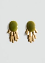 Circular waterfall-design earrings - Women MANGO USA at Mango